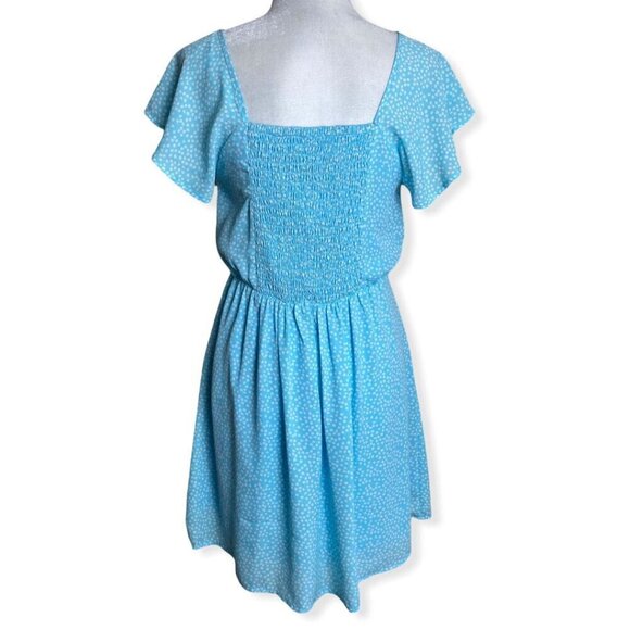 Sienna Sky NEW Turquoise Petite Floral Print Mini Sundress Cottagecore Womens M - Picture 8 of 8